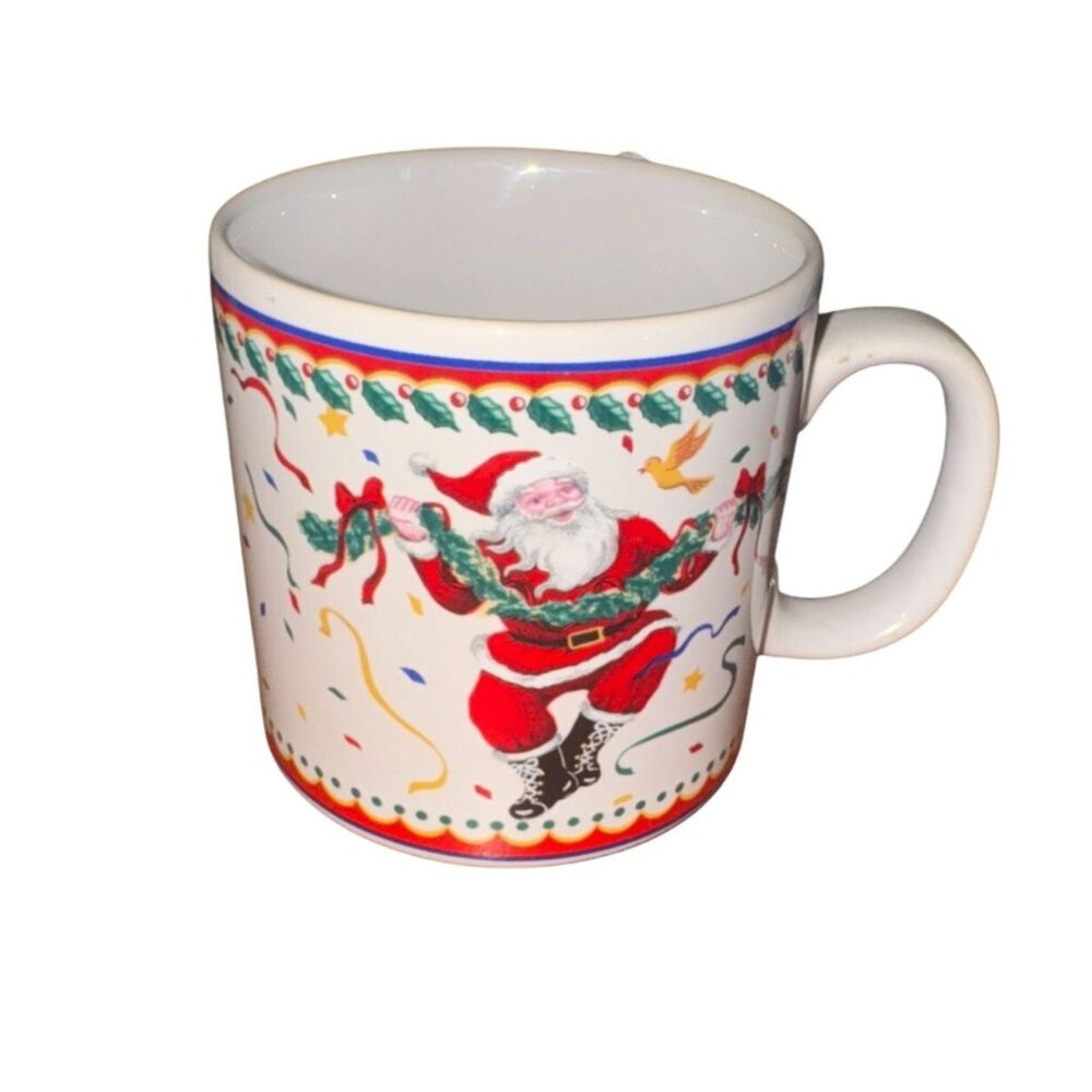 Santa Claus Ceramic Coffee Mug By Vitromaster 12 Oz Dishwasher & Microwave Safe